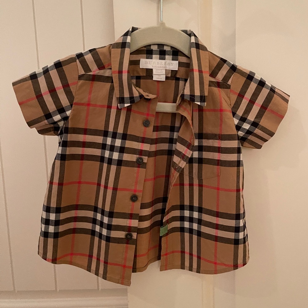 Burberry plaid woven shirt